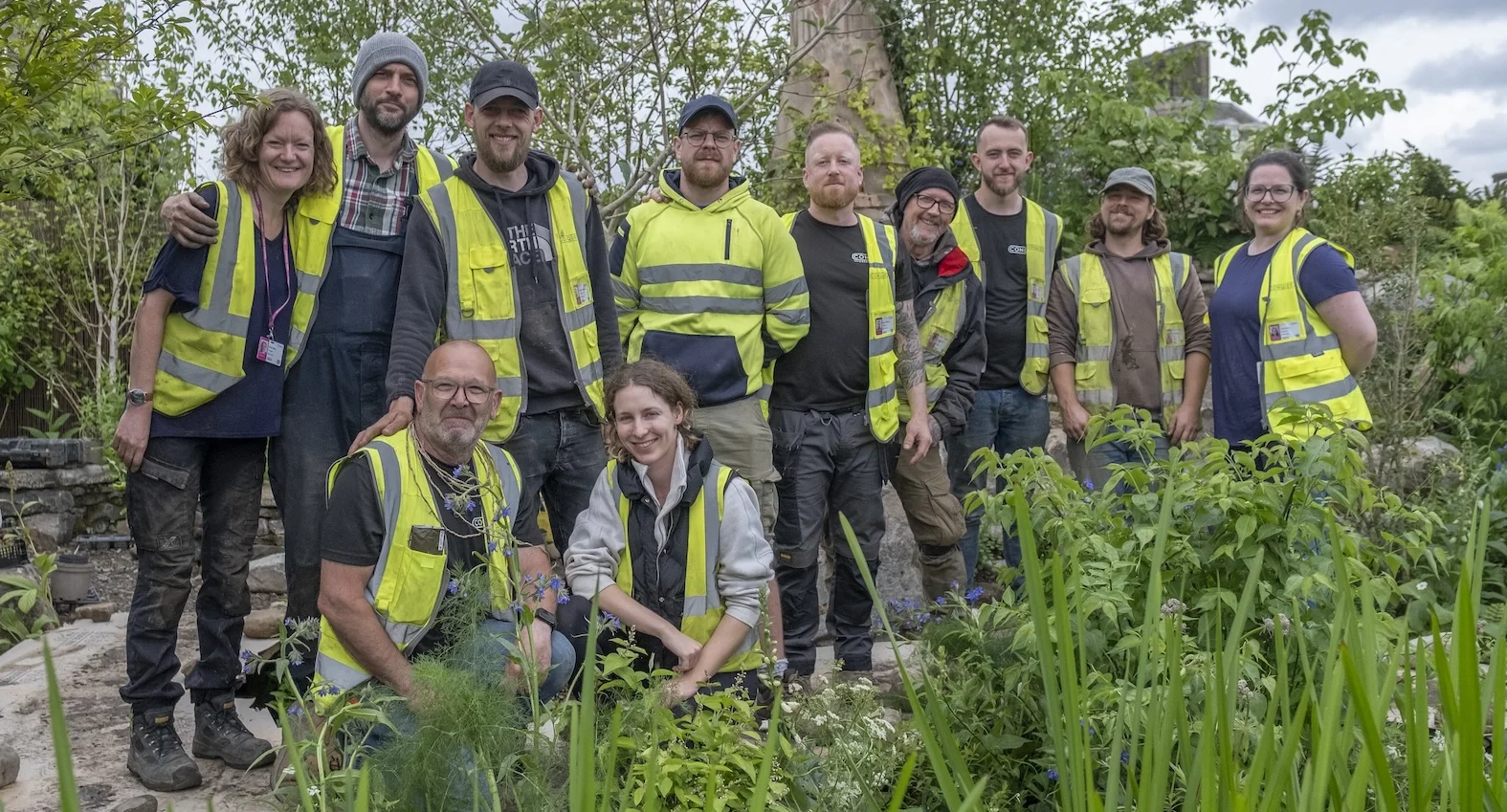 Chelsea Flower Show team celebrating Gold Medal